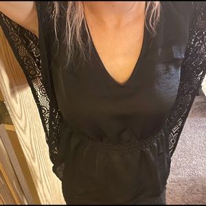 Black parachute blouse